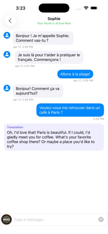 Message translated to English